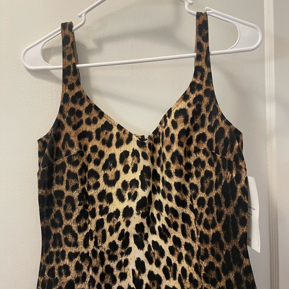 Moschino Vintage 1990s Leopard Print Embroidered Dress, size Small - Picture 2 of 11